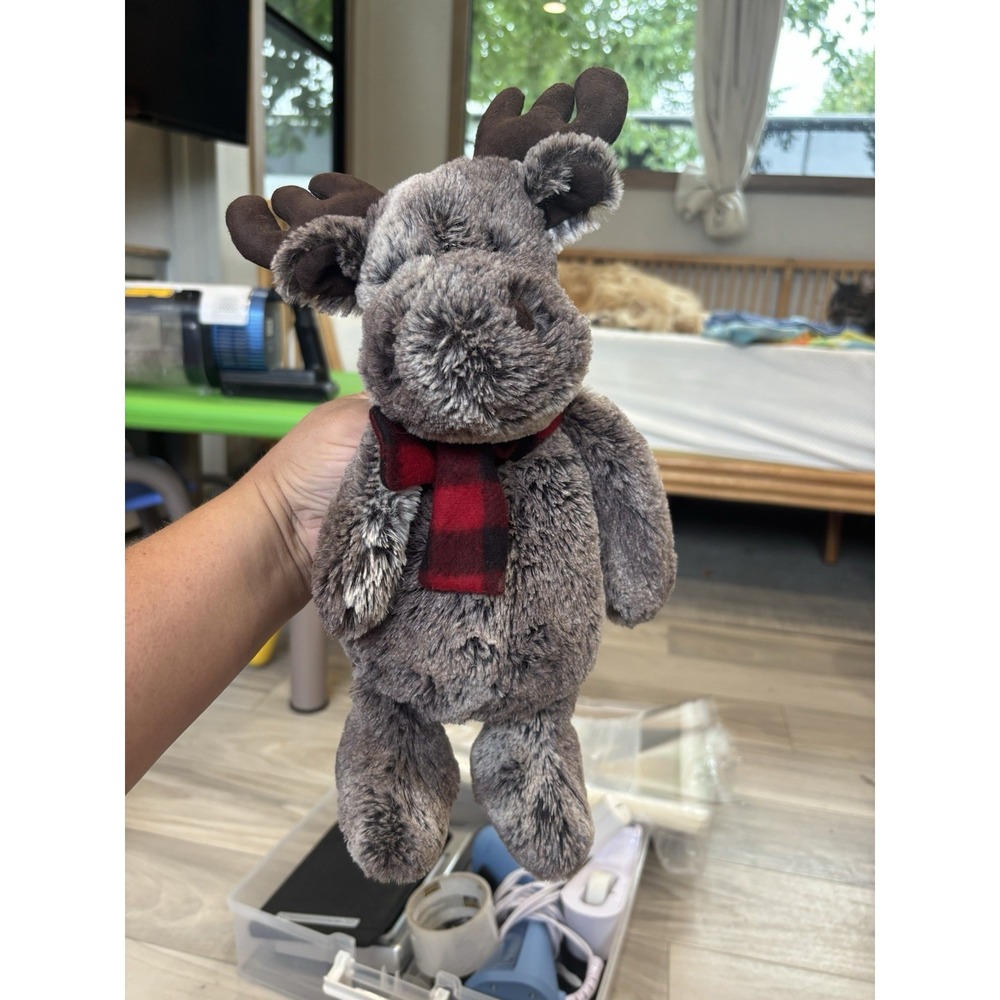 RETIRED Jellycat BASHFUL MARTY MOOSE Medium RARE Woodland HTF